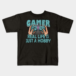 Gaming Controller Slogan Gamer Gifts Kids T-Shirt